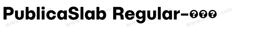 PublicaSlab Regular字体转换